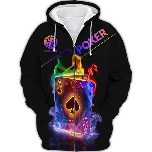 Unisex Shirt - Custom Colorful Poker Ace Card Shirt