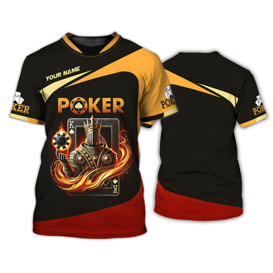 Unisex Shirt, Custom Name Poker Shirt, Poker Gift