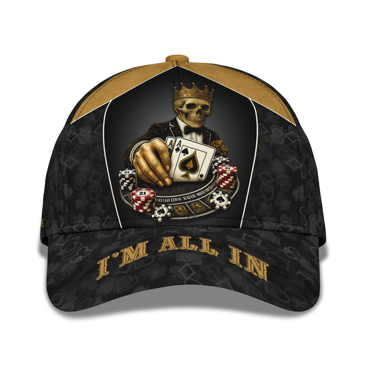 Personalized Cap, Customized Classic Cap Poker Lover Cap, I'm All In