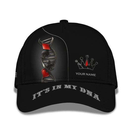 Personalized Cap, Customized Classic Cap Poker Lover Cap, In My DNA