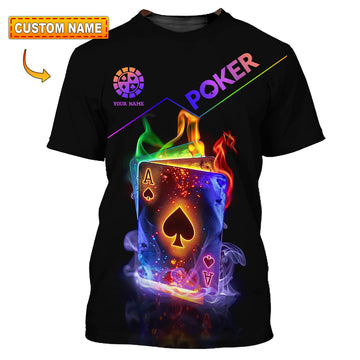 Unisex Shirt - Custom Colorful Poker Ace Card Shirt