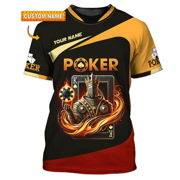 Unisex Shirt, Custom Name Poker Shirt, Poker Gift