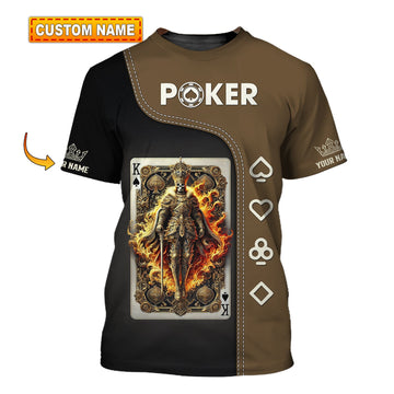 Unisex Shirt, Custom Name Poker Shirt, Gift for Poker Lover