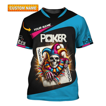 Unisex Shirt, Custom Name Poker Shirt, Gift for Poker Lover