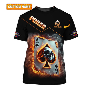 Unisex Shirt, Custom Name Poker Shirt, Poker King T-Shirt Hoodie Long Sleeve Shirt, Casino Shirt