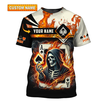 Man Shirt, Custom Name Poker Shirt, Poker King T-Shirt Hoodie Long Sleeve Shirt, Casino Shirt
