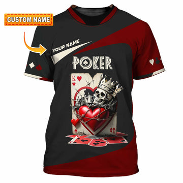 Unisex Shirt, Custom Name Poker Shirt, Poker Hoodie Shirt Polo Long Sleeve Shirt
