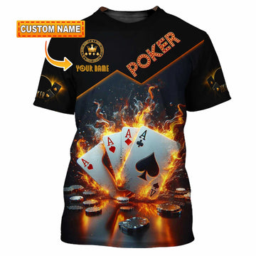 Unisex Shirt - Custom Poker Four Of Aces Card Lover Shirt