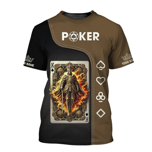 Unisex Shirt, Custom Name Poker Shirt, Gift for Poker Lover