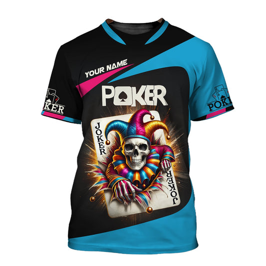 Unisex Shirt, Custom Name Poker Shirt, Gift for Poker Lover