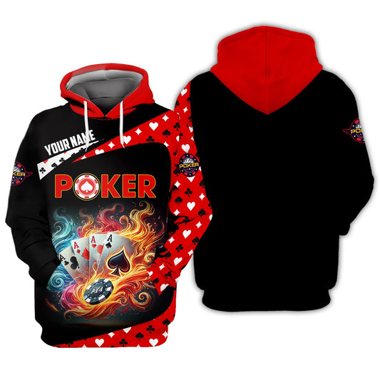 Unisex Shirt - Custom Name Poker Heart Shirt